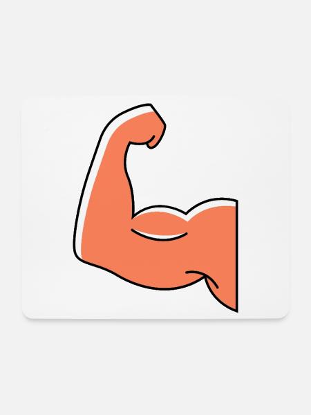 Muskeln hantel icon - Mousepad (Querformat) - Weiß