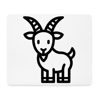 Ziege - Mousepad (Querformat) - Weiß - Vorne