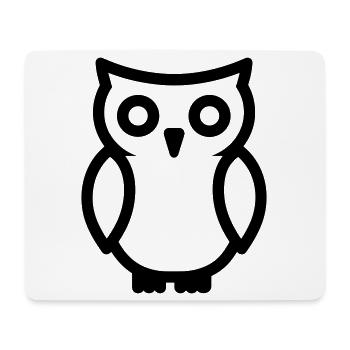 hibou - Tapis de souris (format paysage) - blanc - Devant
