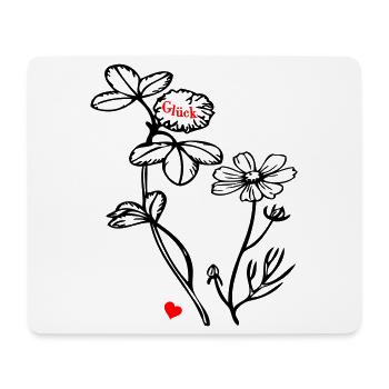 Wildblumen - Mousepad (Querformat) - Weiß - Vorne