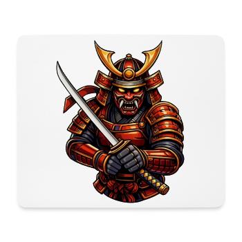 Kampfkunst-Samurai mit Schwert - Mousepad (Querformat) - Weiß - Vorne