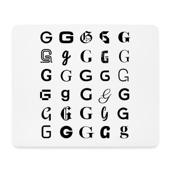 Typography G letter mosaic design - Mouse Pad (horizontal) - white - Front