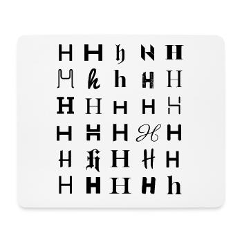 Typography letter H Mosaic design  - Mouse Pad (horizontal) - white - Front
