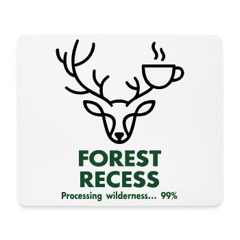 Cerf avec Coupe dans la forêt - Tapis de souris (format paysage) - blanc - Devant