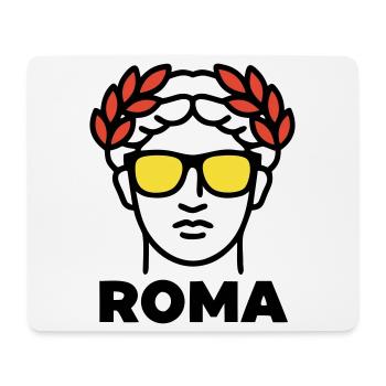 Rom Statue Sonnenbrille Italien Urlaub - Mousepad (Querformat) - Weiß - Vorne