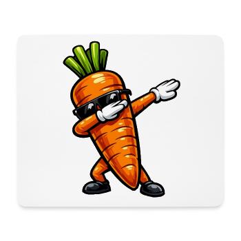 Dabbing Karotte / Möhre - Mousepad (Querformat) - Weiß - Vorne