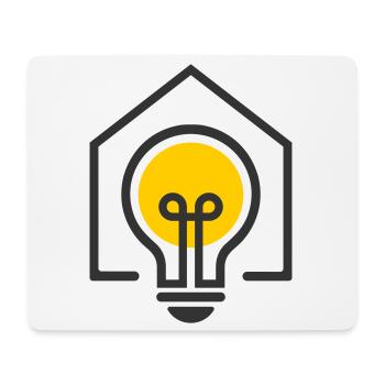 Electrician House Light Bulb Motif - Mouse Pad (horizontal) - white - Front