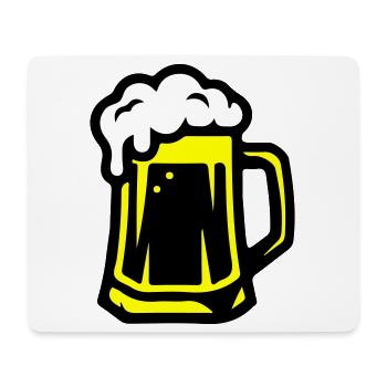 Chope à bière Icône de la bière - Tapis de souris (format paysage) - blanc - Devant
