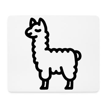 Lama - Mousepad (Querformat) - Weiß - Vorne