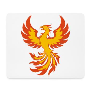 Phönix - Stärke Wiedergeburt Feuer Kraft - Mousepad (Querformat) - Weiß - Vorne
