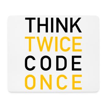 Think Twice Code Once Programmer - Mouse Pad (horizontal) - white - Front