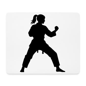 karate_woman - Muismatje (landscape) - wit - Voor