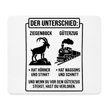 Ziegenbock vs Güterzug Meme - Mousepad (Querformat) - Weiß - Vorne