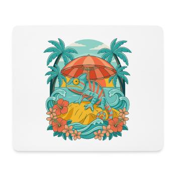 Tropisches Chamäleon - Mousepad (Querformat) - Weiß - Vorne