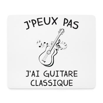 J Peux Pas J Ai Guitare Classique T-Shirt Cadea... - Tapis de souris (format paysage) - blanc - Devant