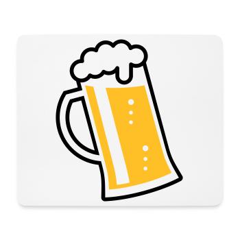 Maßkrug (Bier / Bierseidel / Bierglas / R /\/ 2C)  - Mousepad (Querformat) - Weiß - Vorne