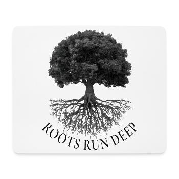 Roots Run Deep – Baum mit Wurzeln - Mousepad (Querformat) - Weiß - Vorne