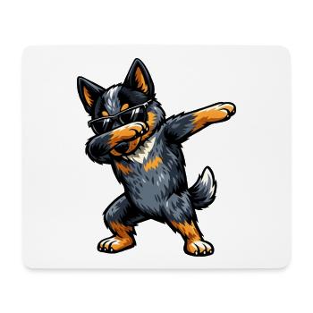 Dabbing Australian Cattle Dog - Mouse Pad (horizontal) - white - Front