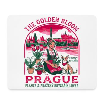 The Golden Bloom Prague Plants Lover - Mousepad (Querformat) - Weiß - Vorne