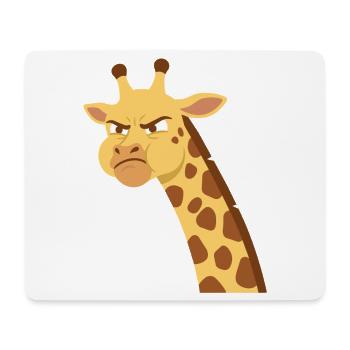 Wütende Giraffe Cartoon - Mousepad (Querformat) - Weiß - Vorne