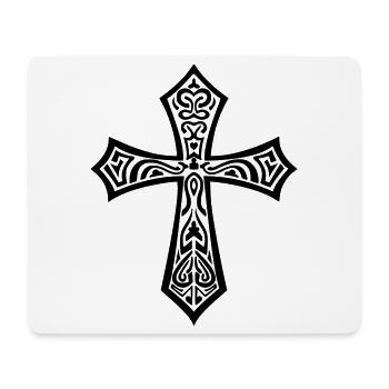 Kreuz - Mousepad (Querformat) - Weiß - Vorne