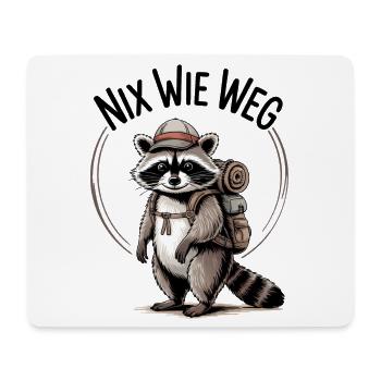 Outdoor Waschbär - Mousepad (Querformat) - Weiß - Vorne