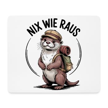 Outdoor Otter - Mousepad (Querformat) - Weiß - Vorne