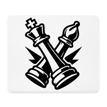 Schach Figuren - Mousepad (Querformat) - Weiß - Vorne