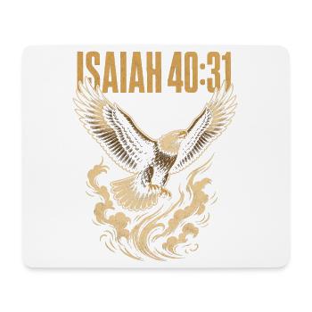 Jesaja 40 31 aufsteigender Adler Bibelvers - Mousepad (Querformat) - Weiß - Vorne