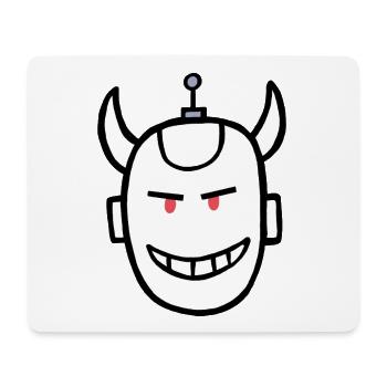 Roboterteufel - Mousepad (Querformat) - Weiß - Vorne