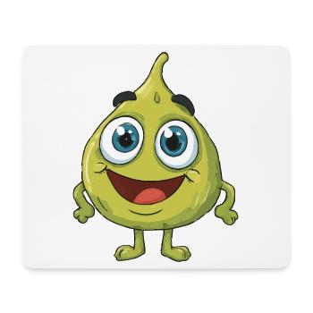 Fröhliche Birne Cartoon - Mousepad (Querformat) - Weiß - Vorne