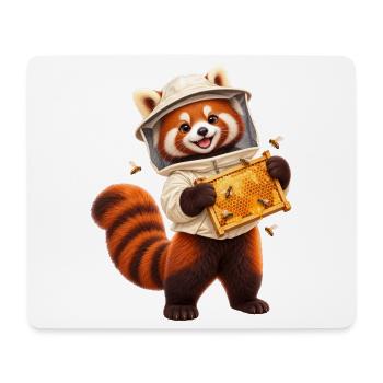 Roter Panda-Imker mit Wabenwabe - Mousepad (Querformat) - Weiß - Vorne