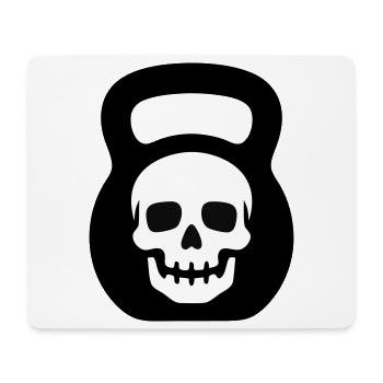 Totenkopf Kettlebell Logo - Mousepad (Querformat) - Weiß - Vorne