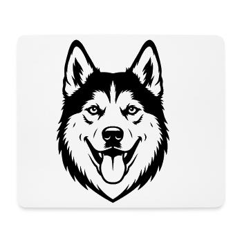 Pomsky - Mousepad (Querformat) - Weiß - Vorne
