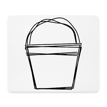 Eimer handgezeichnet - Mousepad (Querformat) - Weiß - Vorne