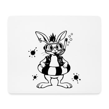 Bunny Punk und das Taucherhase Abenteuer - Mousepad (Querformat) - Weiß - Vorne