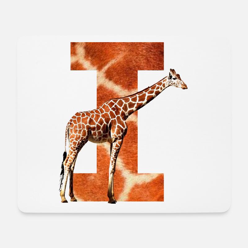 giraffe i - Mousepad (Querformat) - Weiß