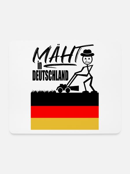 Mäht in Deutschland - Mousepad (Querformat) - Weiß