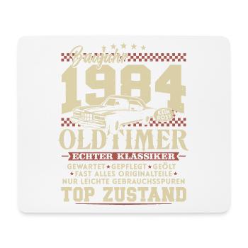 Oldtimer Baujahr 1984 Jahrgang Geburtstag Geschenk - Mousepad (Querformat) - Weiß - Vorne