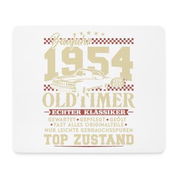 Oldtimer Baujahr 1954 Jahrgang Geburtstag Geschenk - Mousepad (Querformat) - Weiß - Vorne