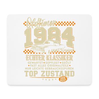 Oldtimer Baujahr 1984 Jahrgang Geburtstag Geschenk - Mousepad (Querformat) - Weiß - Vorne