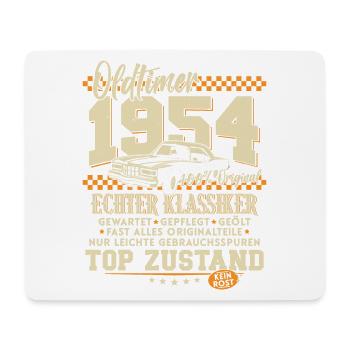 Oldtimer Baujahr 1954 Jahrgang Geburtstag Geschenk - Mousepad (Querformat) - Weiß - Vorne