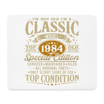 Millésime 1984 Classique Cadeau d’anniversaire - Tapis de souris (format paysage) - blanc - Devant