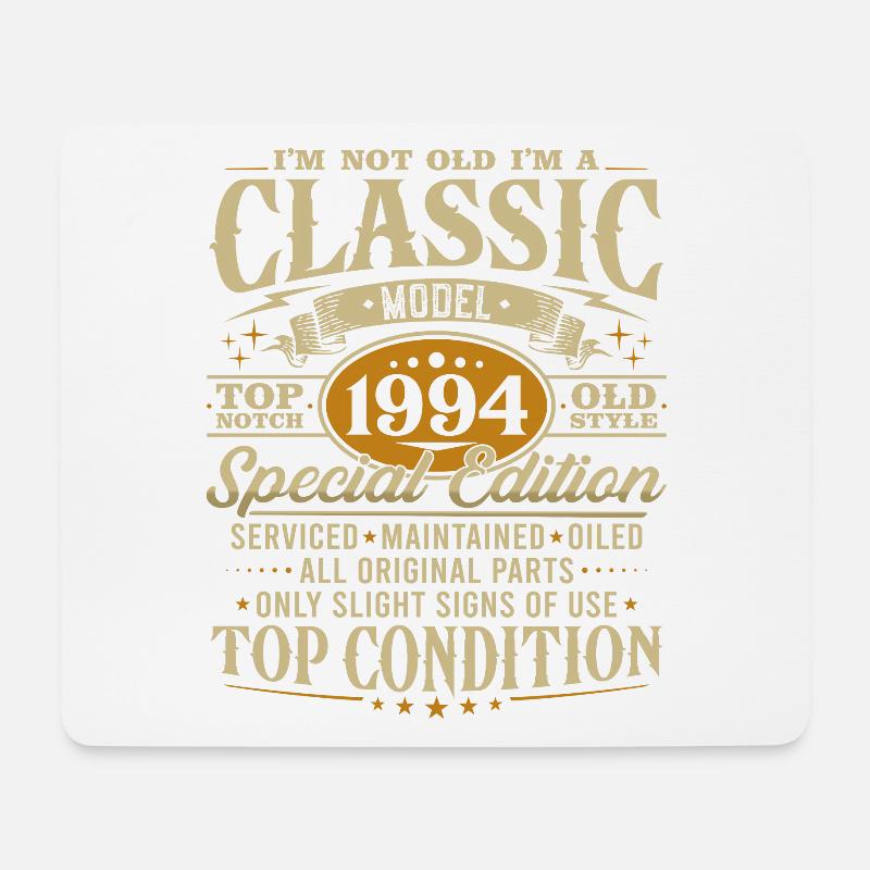 Jahrgang 1994 Klassiker Geburtstag Geschenk - Mousepad (Querformat) - Weiß