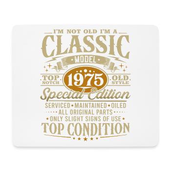 Vintage 1975 classique cadeau d’anniversaire - Tapis de souris (format paysage) - blanc - Devant