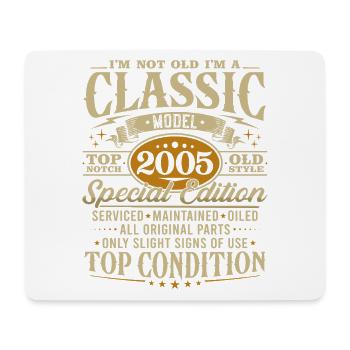 Vintage 2005 classique cadeau d’anniversaire - Tapis de souris (format paysage) - blanc - Devant