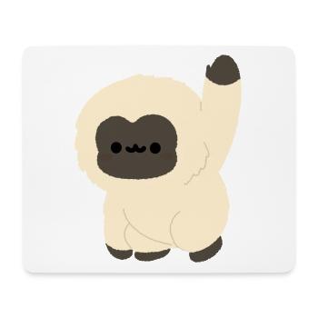 Kawaii Gibbon - Mousepad (Querformat) - Weiß - Vorne