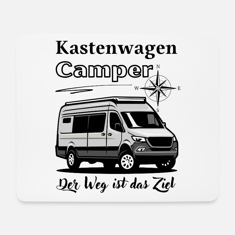 Camper-Kastenwagen Wohnmobil Spruch + Motiv - Mousepad (Querformat) - Weiß