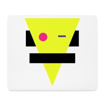 Neon Geometrische Silhouette - Mousepad (Querformat) - Weiß - Vorne