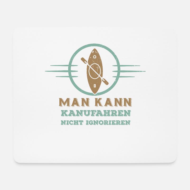 Kanu Auf Dem See - Paddeln - Mousepad (Querformat) - Weiß